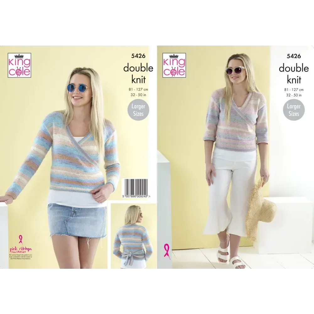 Knitted striped sweaters.