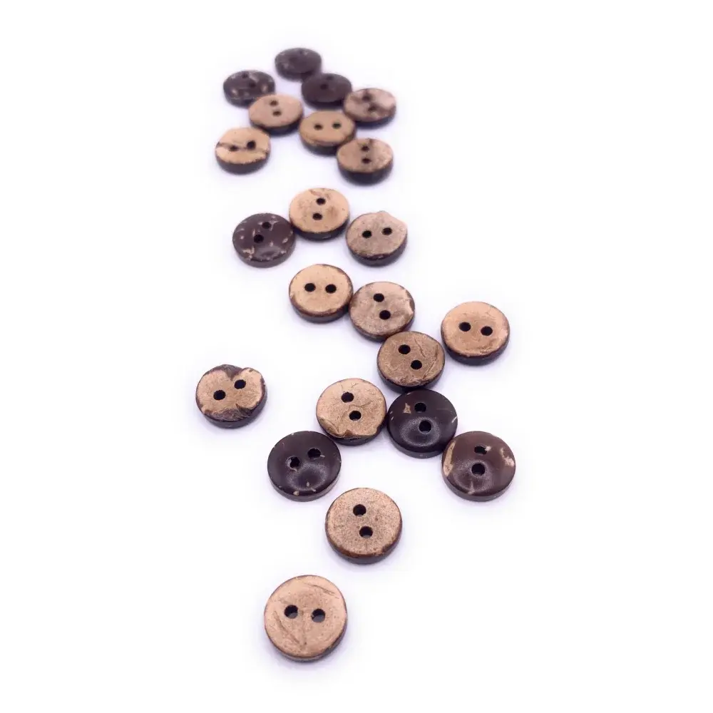 Two-hole coconut buttons.