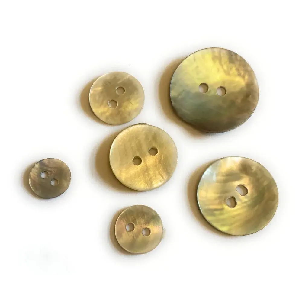 Mother-of-pearl sewing buttons.