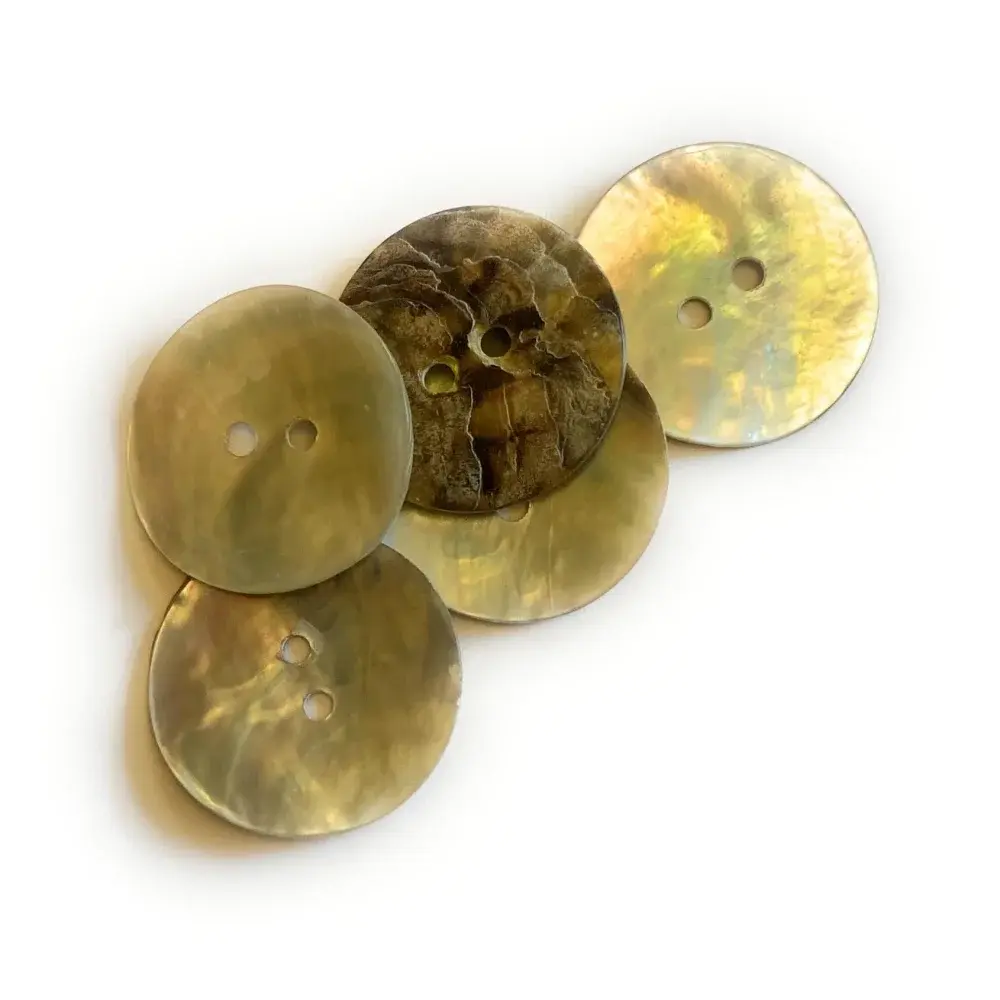 Mother-of-pearl buttons.