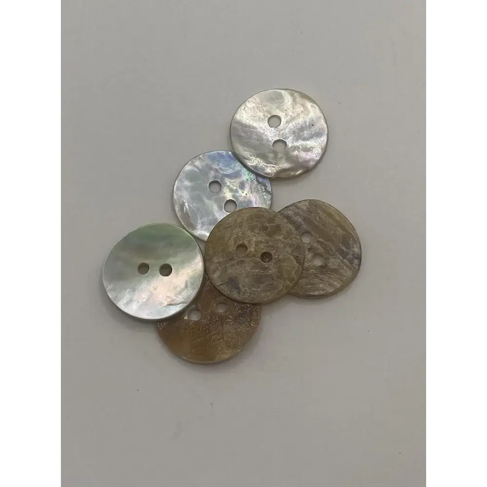 Mother-of-pearl buttons.