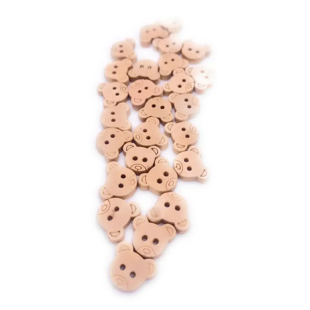Teddy bear shaped buttons.