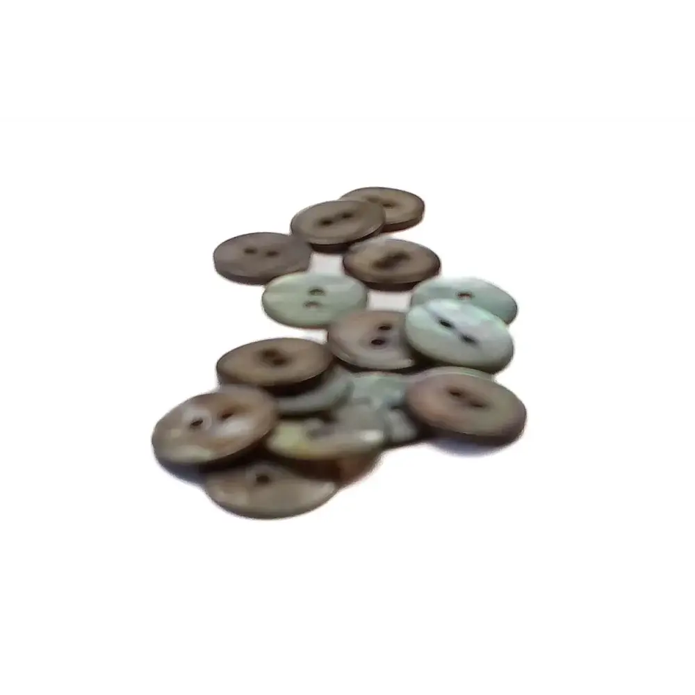 Pile of two-hole buttons.