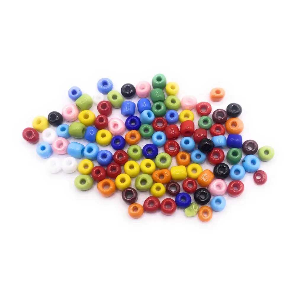 Colorful seed beads.