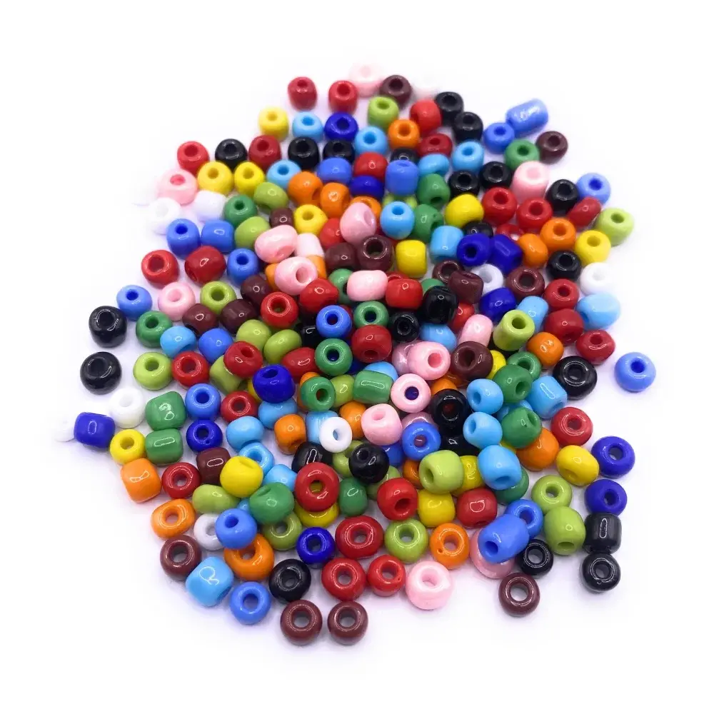 Pile of colorful seed beads.