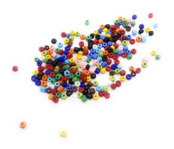 Colorful seed beads.