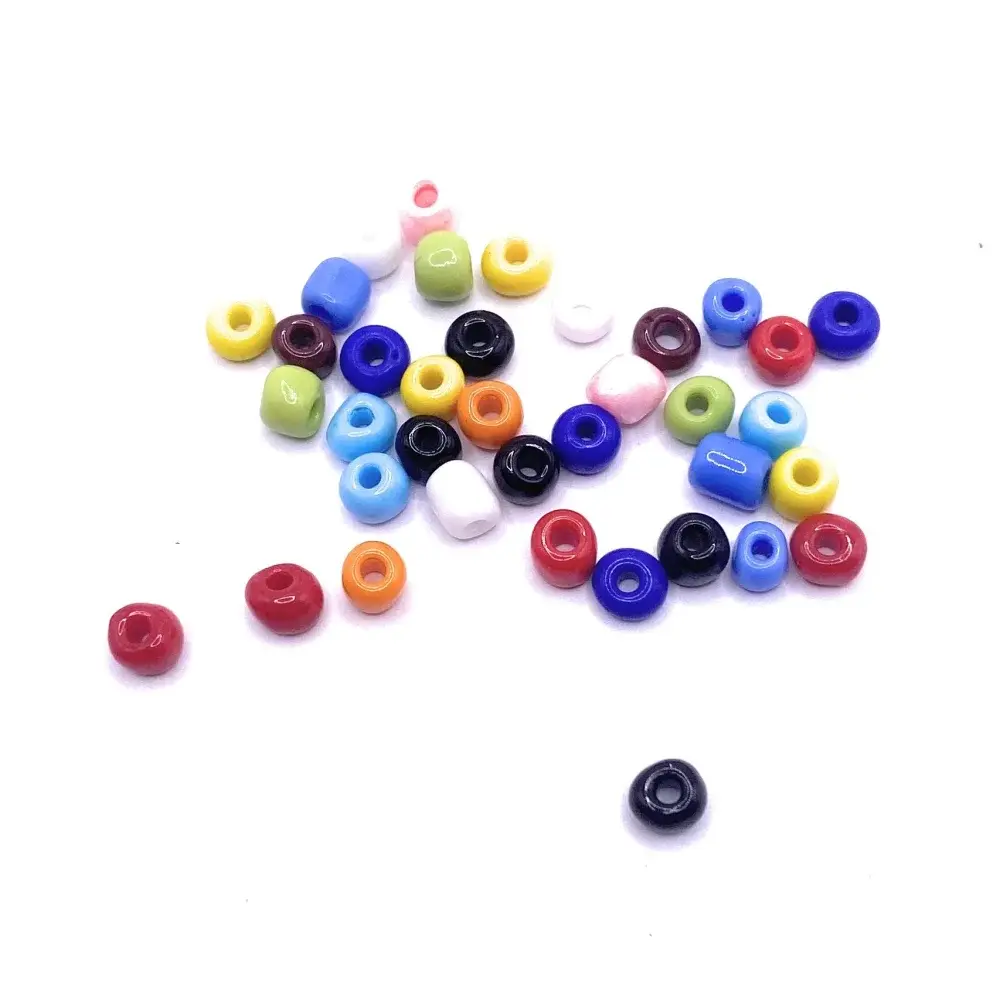 Colorful glass beads.