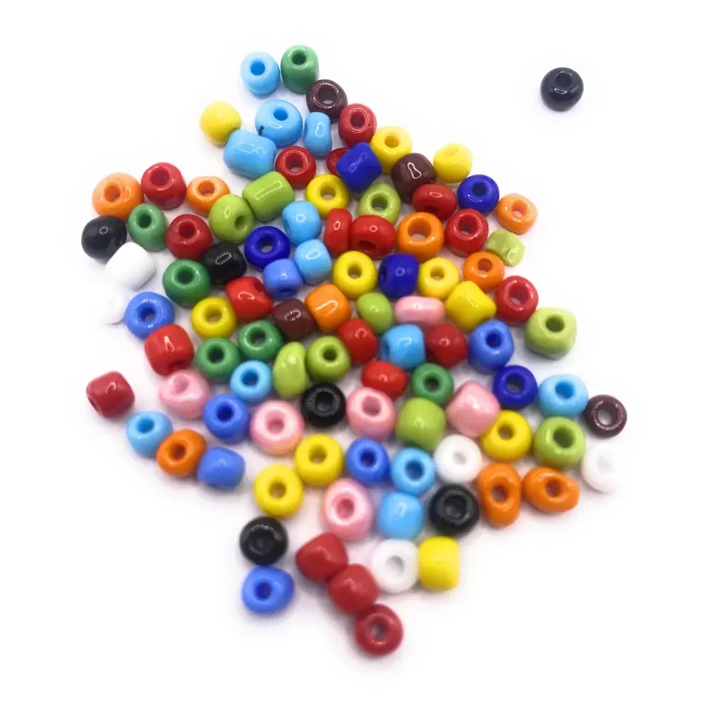 Colorful seed beads.