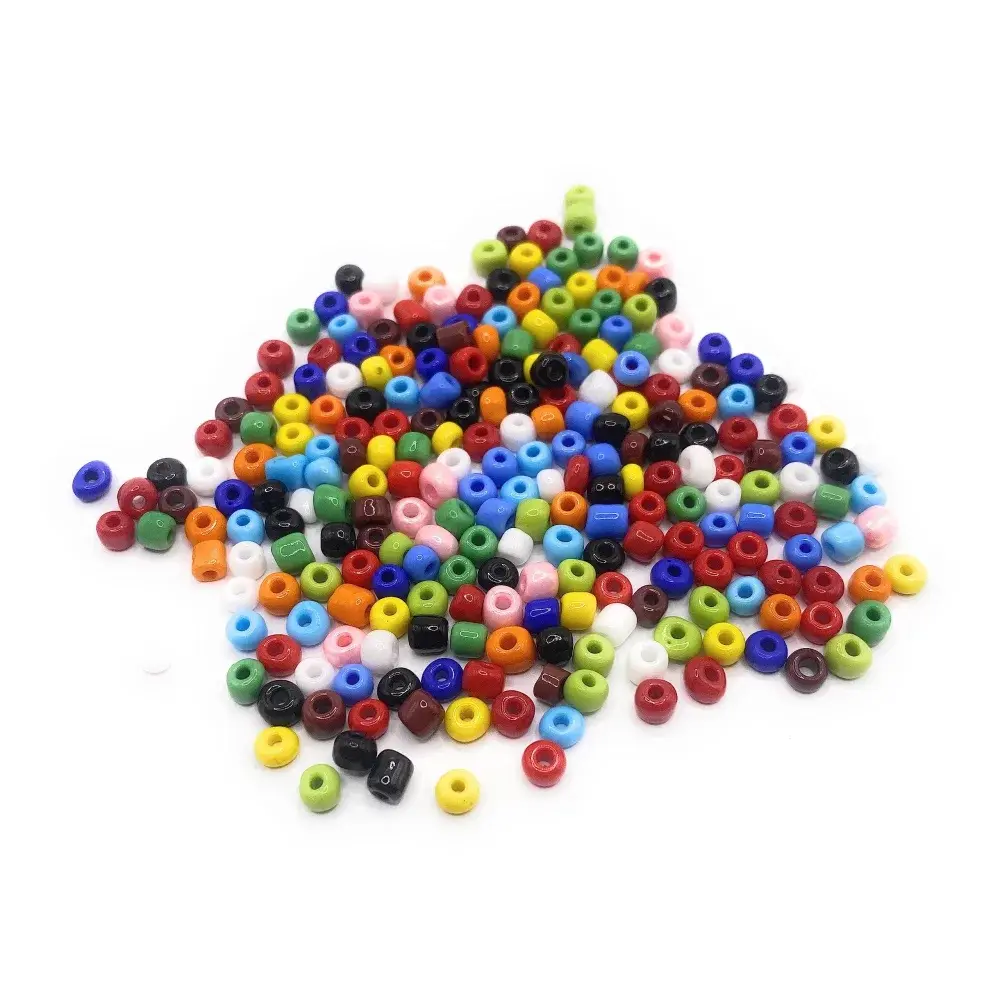 Colorful seed beads.