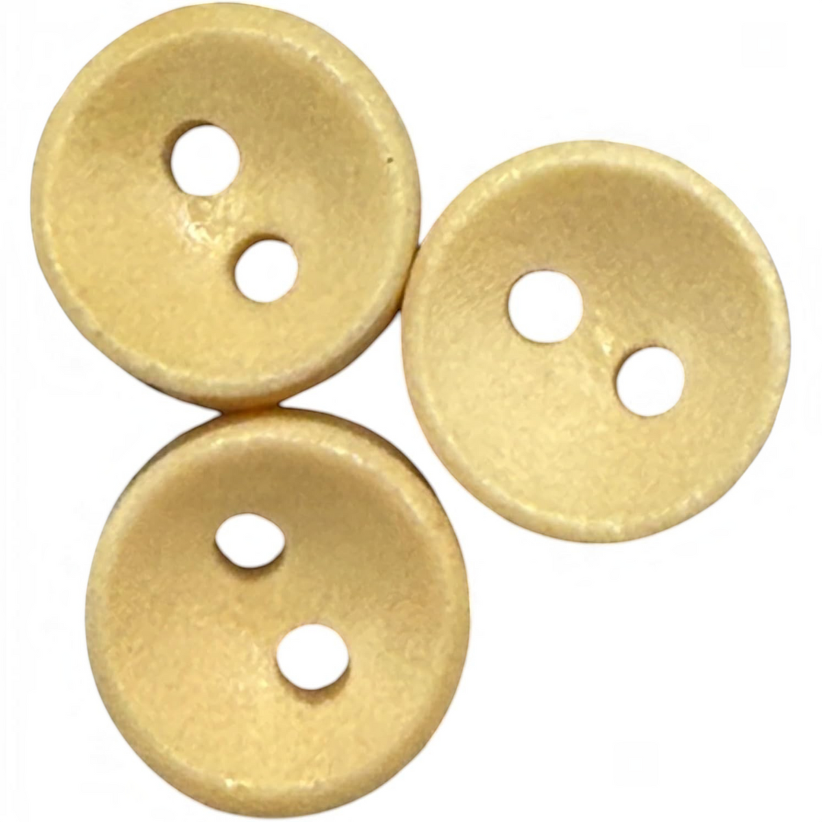 KnitForLess 9mm light brown wooden sewing buttons with two holes for baby cardigans