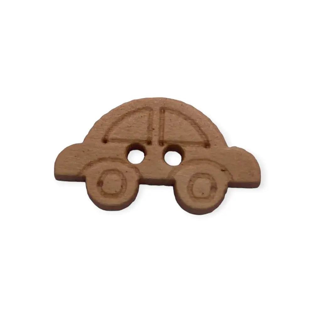 Brown car-shaped button.