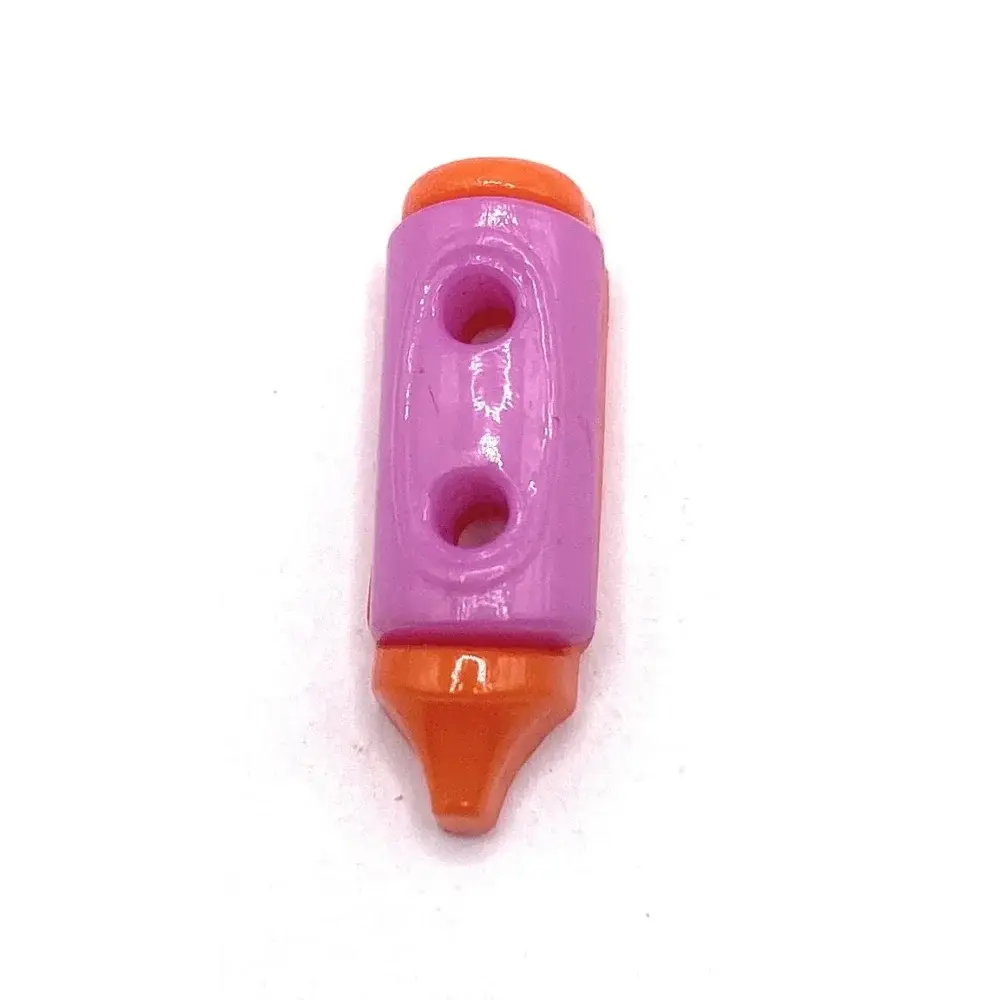 Pink and orange plastic toy.