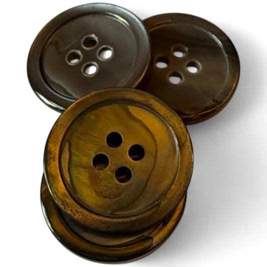 Four-hole brown buttons.