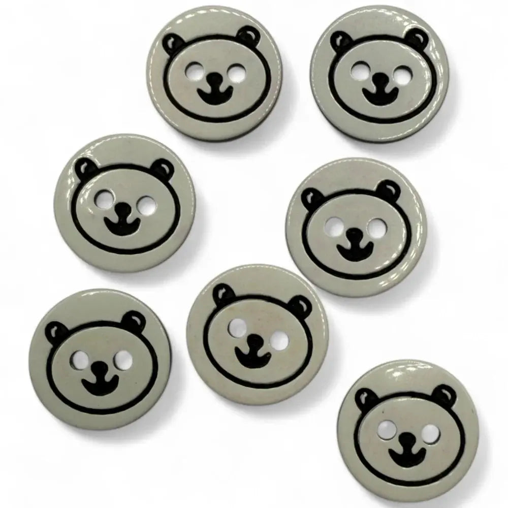 Gray bear-faced buttons.