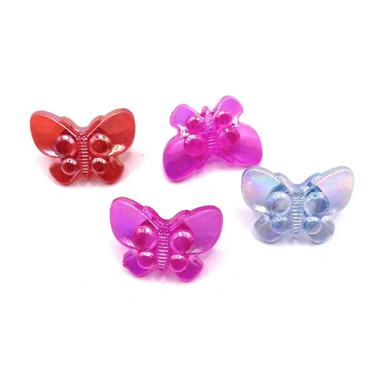 Colorful butterfly-shaped buttons.