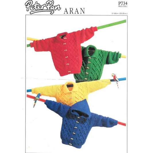 Colorful knitted Aran sweaters.