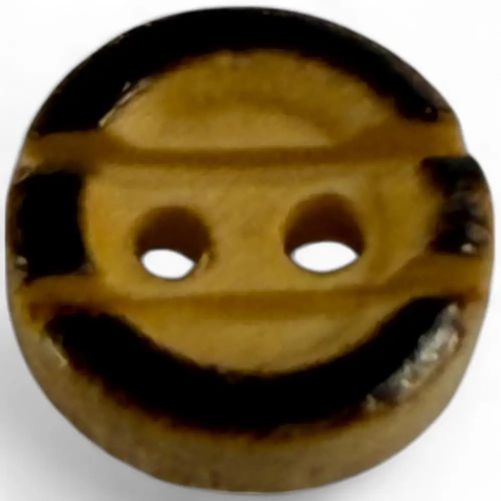 Wooden Buttons with Black Rim 10mm Classic 2 Hole Pack of 10