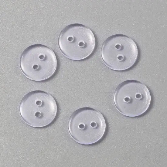 Clear Transparent Buttons - KnitForLess