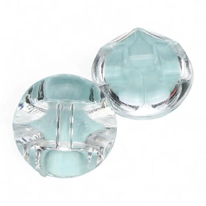 12mm Acrylic Crystal Transparent Shank Buttons 9 Colours for Cardigans Knitting Pack of 10 - Clear