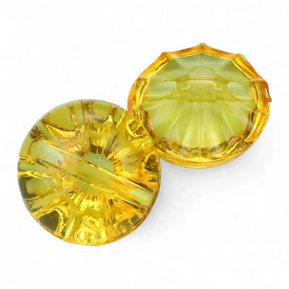 Two yellow glass buttons.