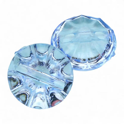 12mm Acrylic Crystal Transparent Shank Buttons 9 Colours for Cardigans Knitting Pack of 10 - Baby Blue