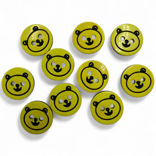 13mm Teddy Bear Buttons - Cute Plastic for Baby Knitting Sewing Crafts - Pack of 10