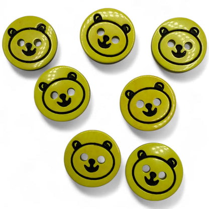 13mm Teddy Bear Buttons - Cute Plastic for Baby Knitting Sewing Crafts - Pack of 10