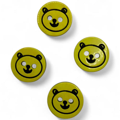 13mm Teddy Bear Buttons - Cute Plastic for Baby Knitting Sewing Crafts - Pack of 10