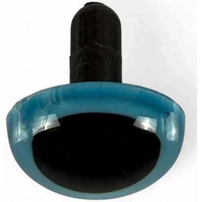 Blue and black fishing lure eye.