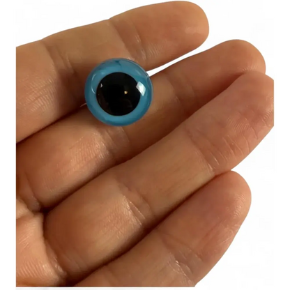 Blue and black doll eye.