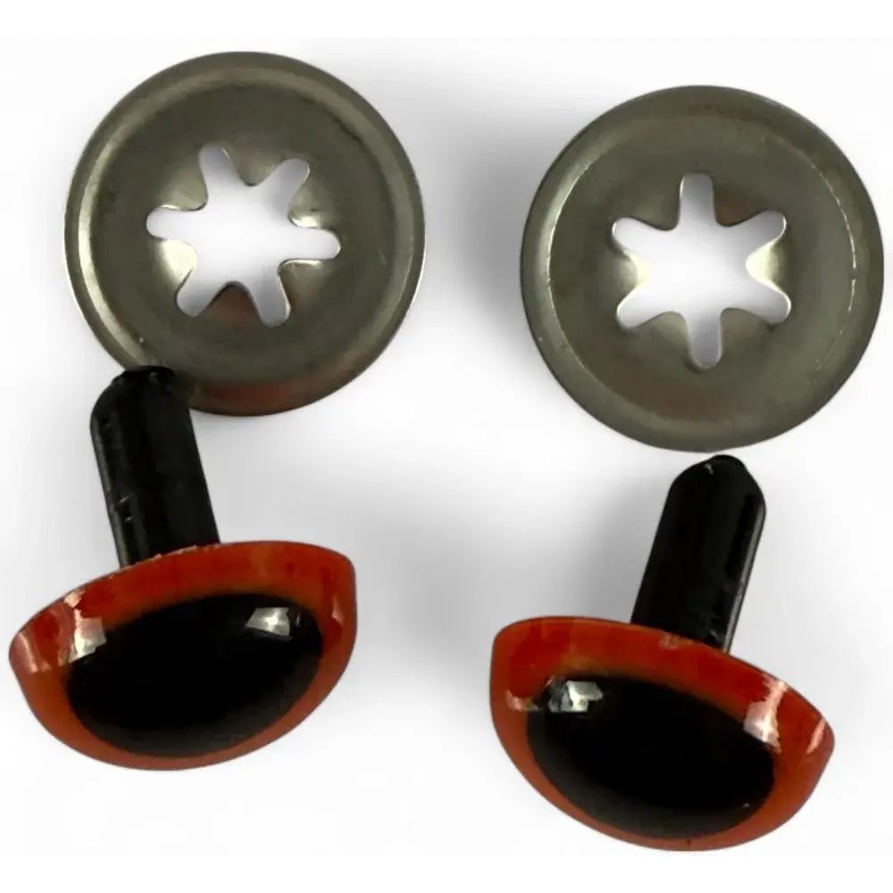 Craft eyes with metal washers.