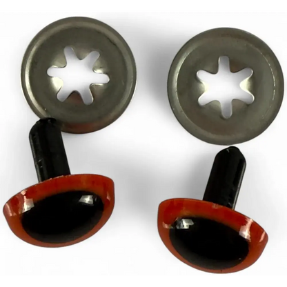 Craft eyes with metal washers.