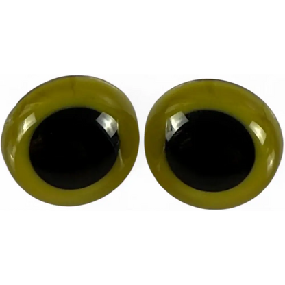 Pair of yellow and black googly eyes.