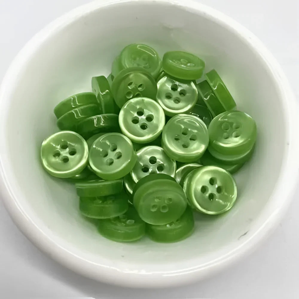 KnitForLess Green 11mm Buttons 4 Hole Baby Cardigans Shirt Knitting Sewing Plastic