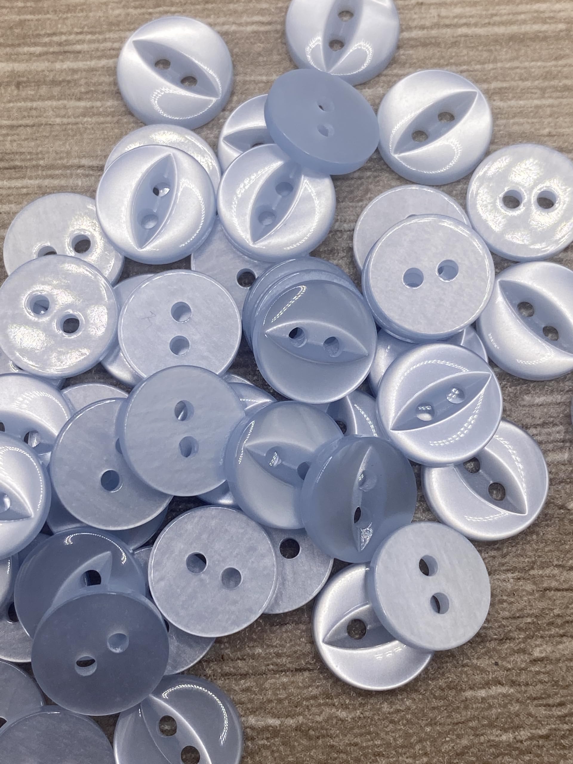 KnitForLess 100Pcs 11mm Fisheye Buttons Polyester Baby Cardigans Knitting Sewing