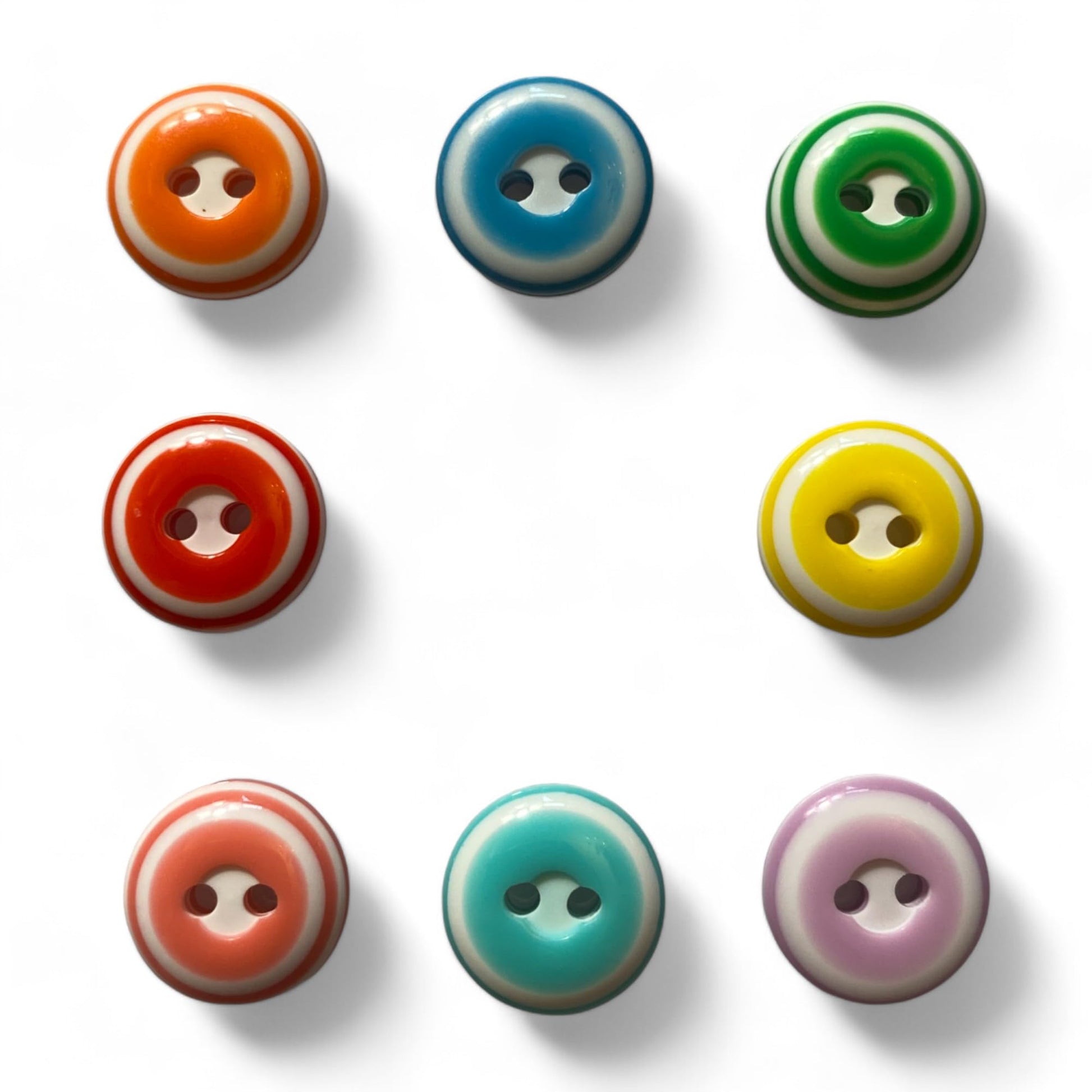 Resin Baby Knitting Buttons 12.5mm 2 Hole 8 Colours Sewing Cardigan Pack of 10