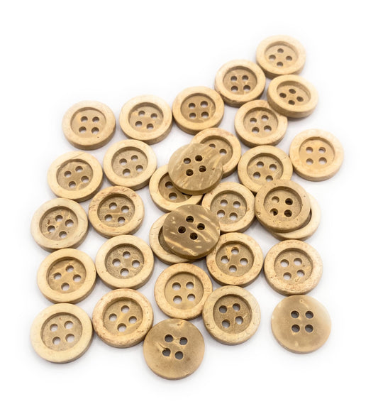 KnitForLess 15mm Natural Round Coconut Shell Buttons Cardigan Knitting Crafts Srcapbooking Arts
