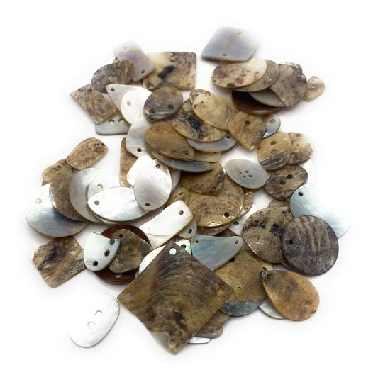 KnitForLess Natural Shell Mother of Pearl Buttons 1 Hole to 4 Many Sizes Sewing Jewelry Making Knitting Scrapbooking