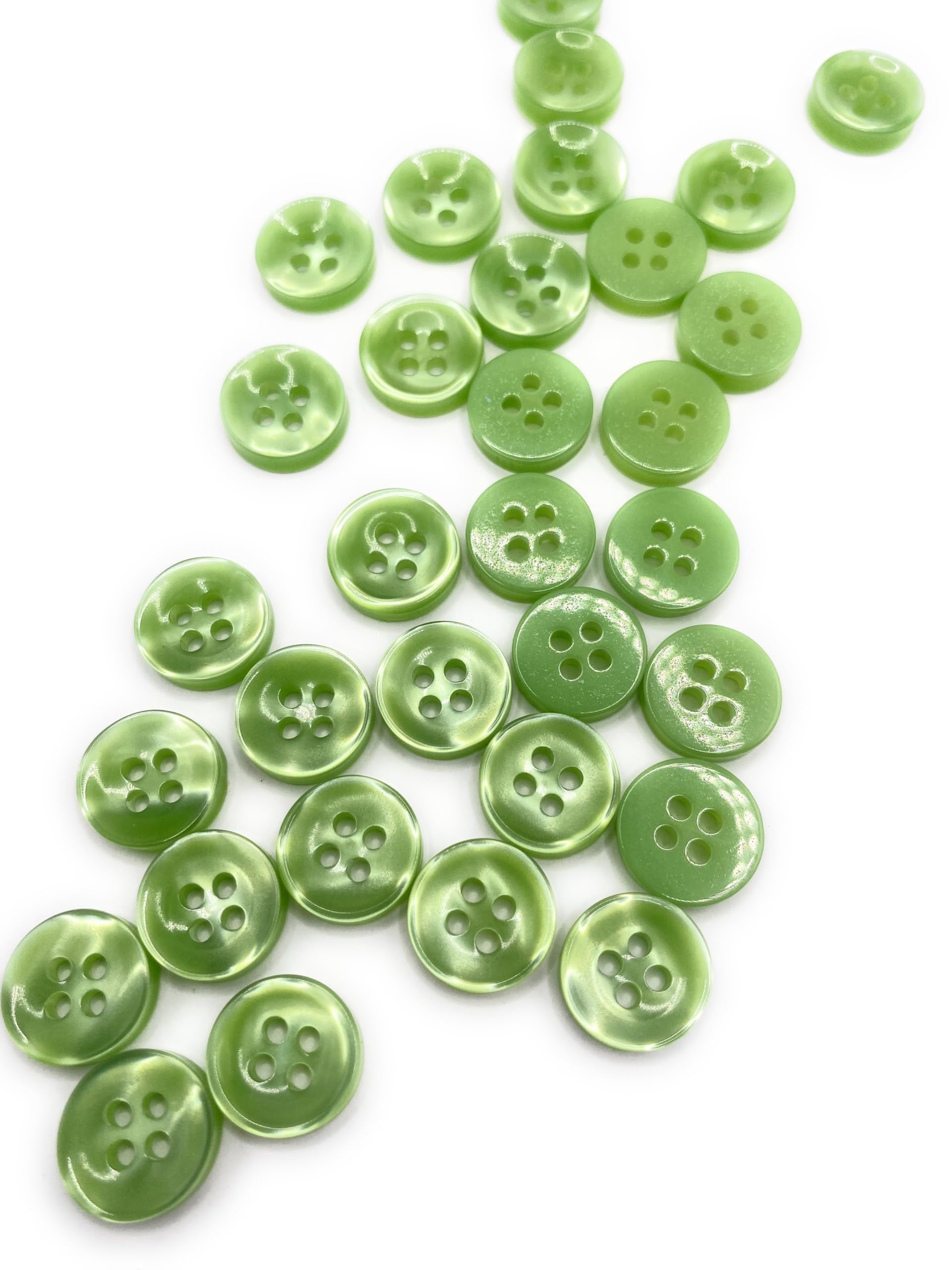 KnitForLess Green 11mm Buttons 4 Hole Baby Cardigans Shirt Knitting Sewing Plastic