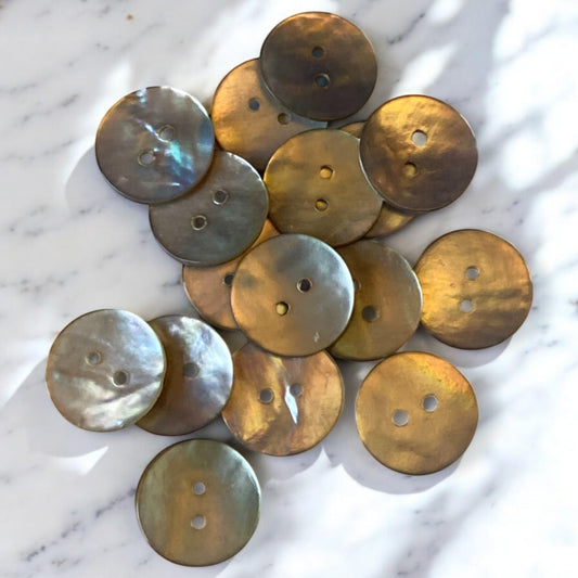 KnitForLess 25Pcs 11.5mm Natural Mother of Pearl Shell Buttons Hole Knitting Crafts Scrapbook Fancy Vintage for Sewing
