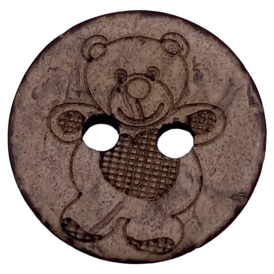 KnitForLess 15mm Natural Coconut Shell Buttons for Baby Cardigans and Crafting Small Hole Sewing Knitting Teddy Bear