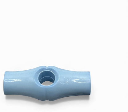 Baby Blue Toggle Buttons, Bamboo Shape, 25mm, One Hole, Pack of 6