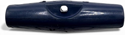 Navy Toggle Button, 37mm, Plastic, One Hole, Pack of 6