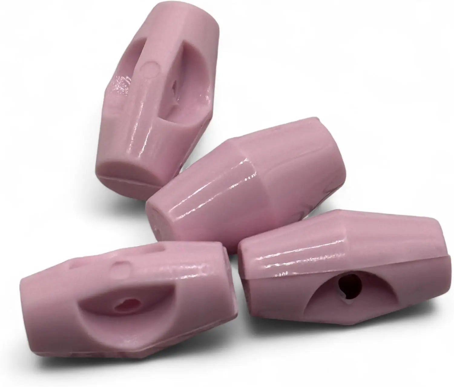 Toggle Buttons for Baby Clothing, Pink Plastic Duffle Fasteners, 19mm, 6-Pack