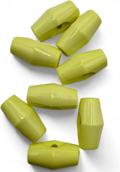 Baby Toggle Buttons, Plastic Duffle Fasteners, 19mm, Lemon, 6-Pack