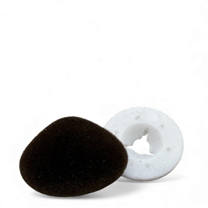 Brown Animal Nose for Teddy Bear and Soft Toy Making, 30mm, Flocked Detail, Plush Material (1)