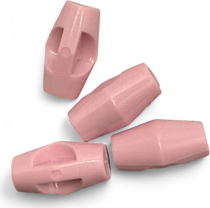 Toggle Buttons for Baby Clothing, Pink Plastic Duffle Fasteners, 19mm, 6-Pack