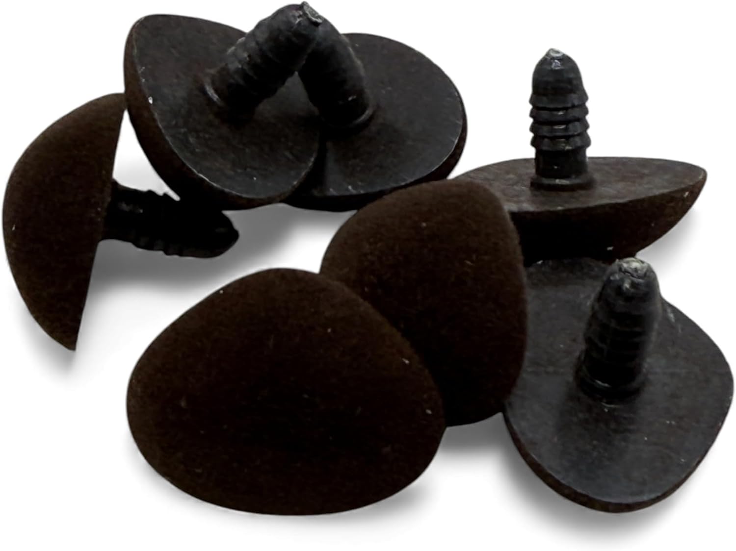 Brown Animal Nose for Teddy Bear and Soft Toy Making, 30mm, Flocked Detail, Plush Material (1)