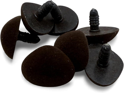 Brown Animal Nose for Teddy Bear and Soft Toy Making, 30mm, Flocked Detail, Plush Material (1)