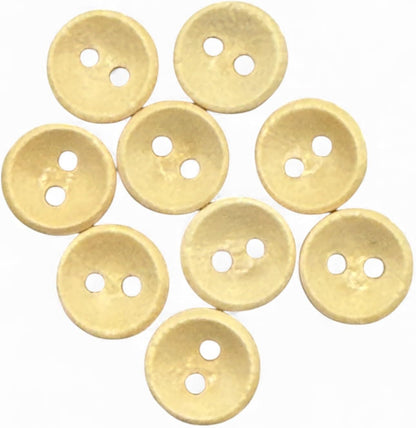 Wooden Oval Buttons, Light Brown, 10mm, 2 Hole, Pack of 10